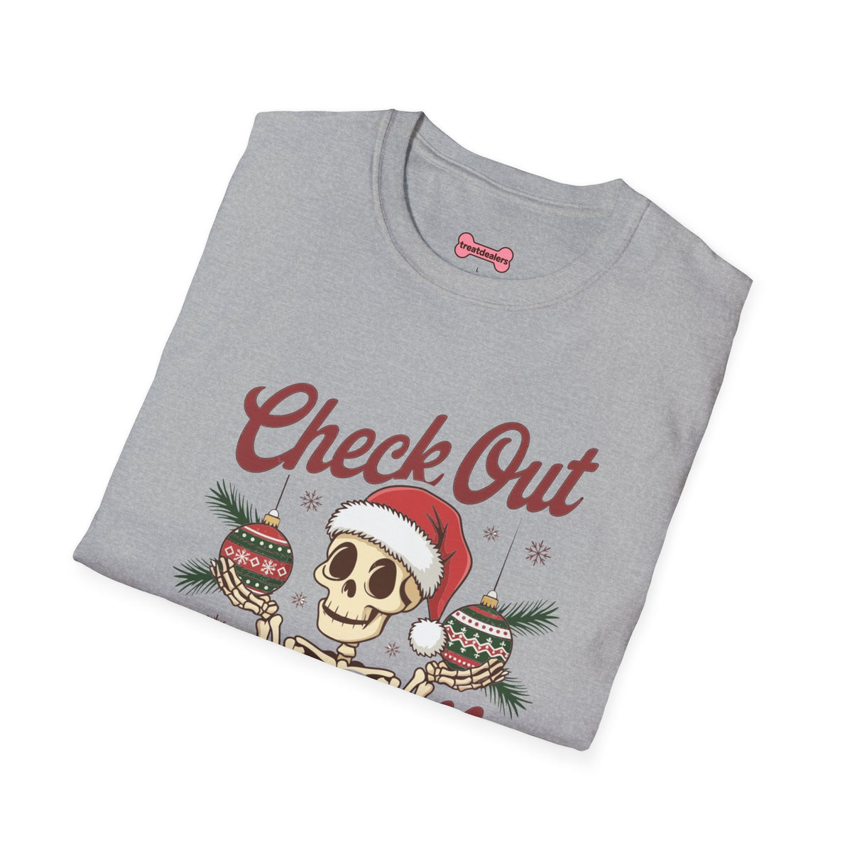 Christmas Unisex T-Shirt 'Check out my balls' Funny Holiday Shirt