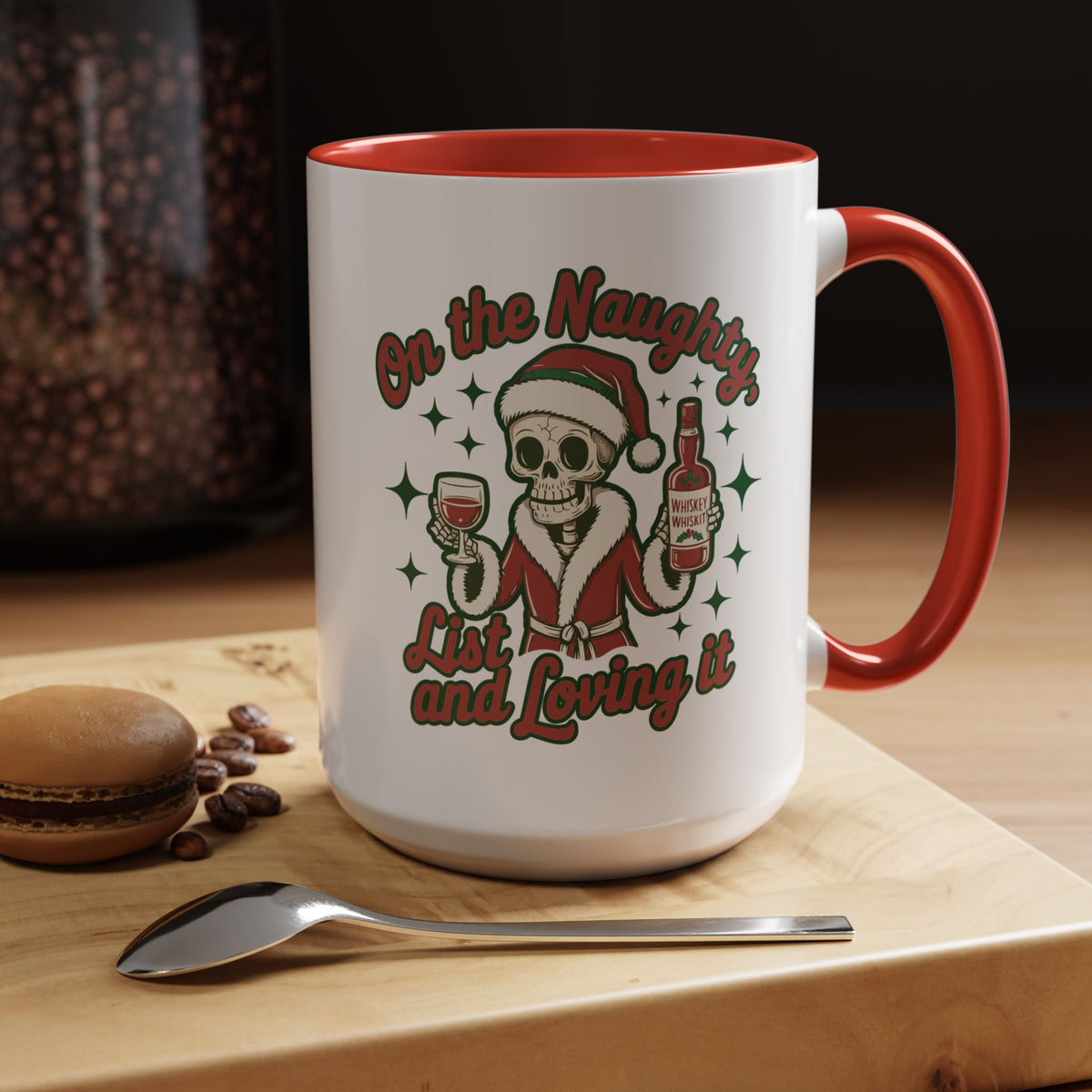 Coffee Mug 'On The Naughty List and Loving It' Christmas