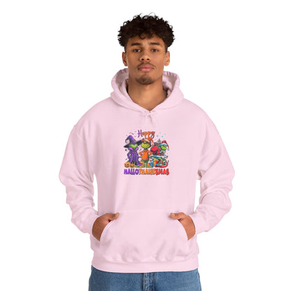 Fleece Hoodie: "Happy HalloThankMas"