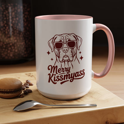 Merry KissMyAss Funny Holiday Coffee Mug (11oz/15oz)