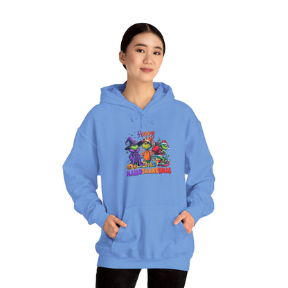 Fleece Hoodie: "Happy HalloThankMas"