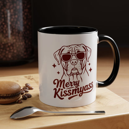 Merry KissMyAss Funny Holiday Coffee Mug (11oz/15oz)
