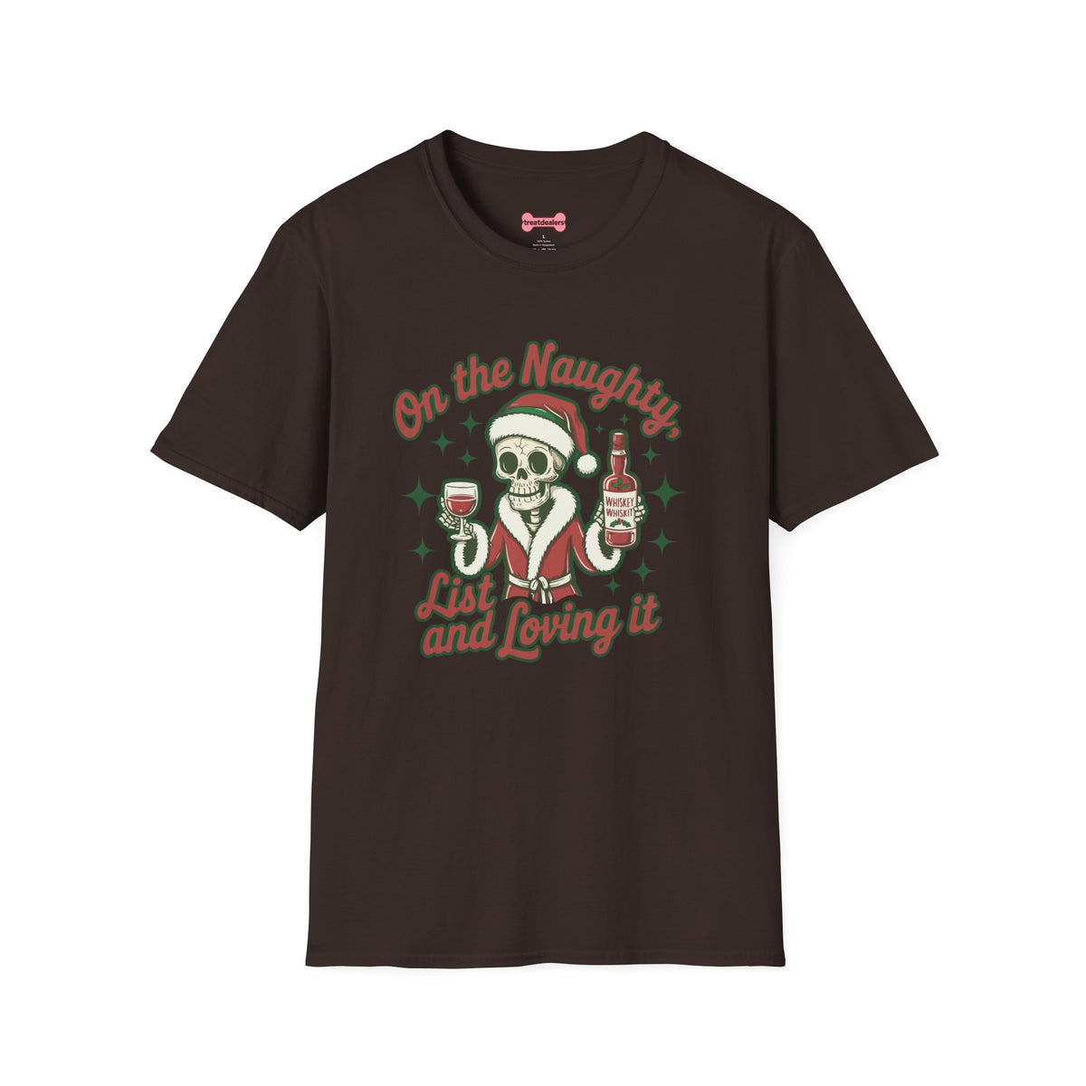 Christmas Unisex T-Shirt 'On the Naughty List and Loving It' Funny Holiday Shirt