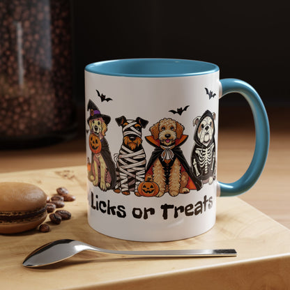 Coffee/Tea Mug - Spooky Halloween "Licks or Treat" (11, 15oz)