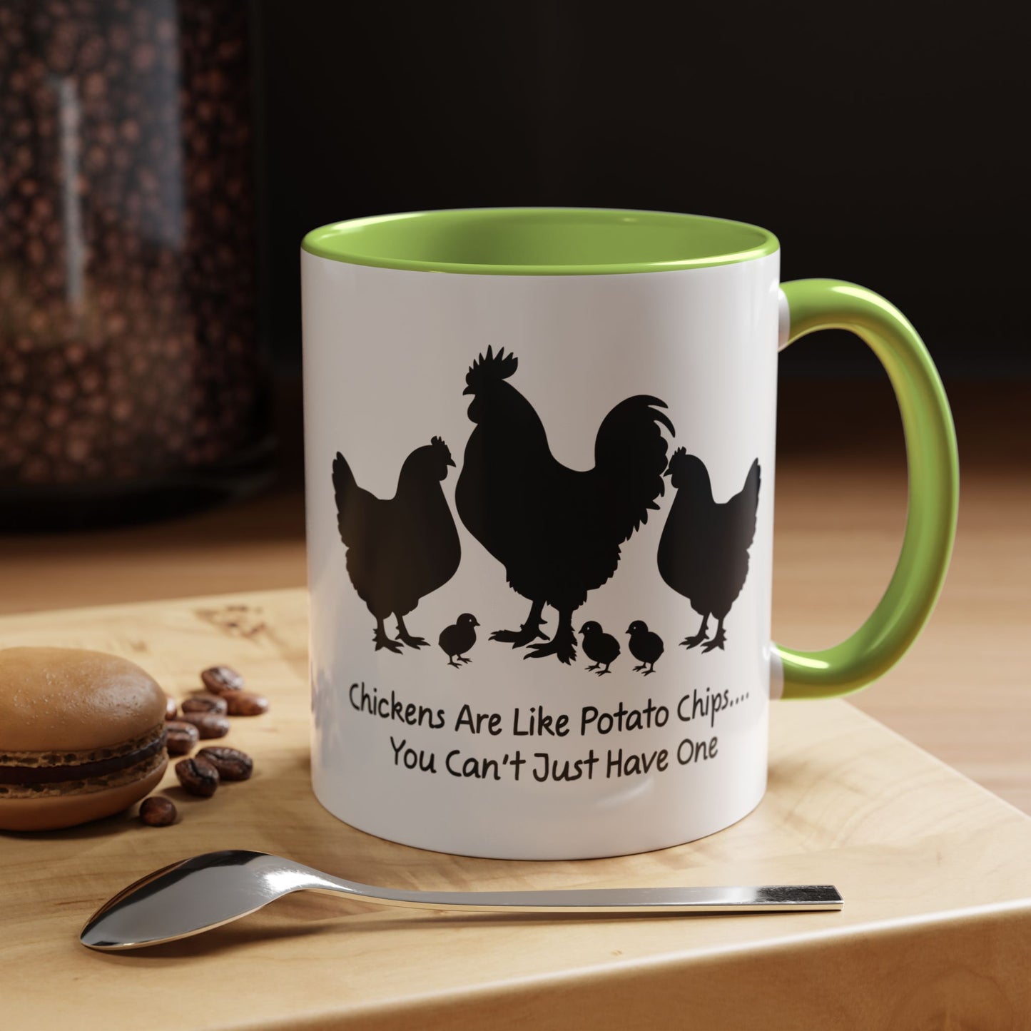 Funny Chicken Lover Coffee Mug — "Chickens Are Like Potato Chips" (11/15oz)