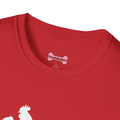 Unisex T-Shirt 'Chickens are like Potato Chips' Funny Shirt Chicken Lover Tee White