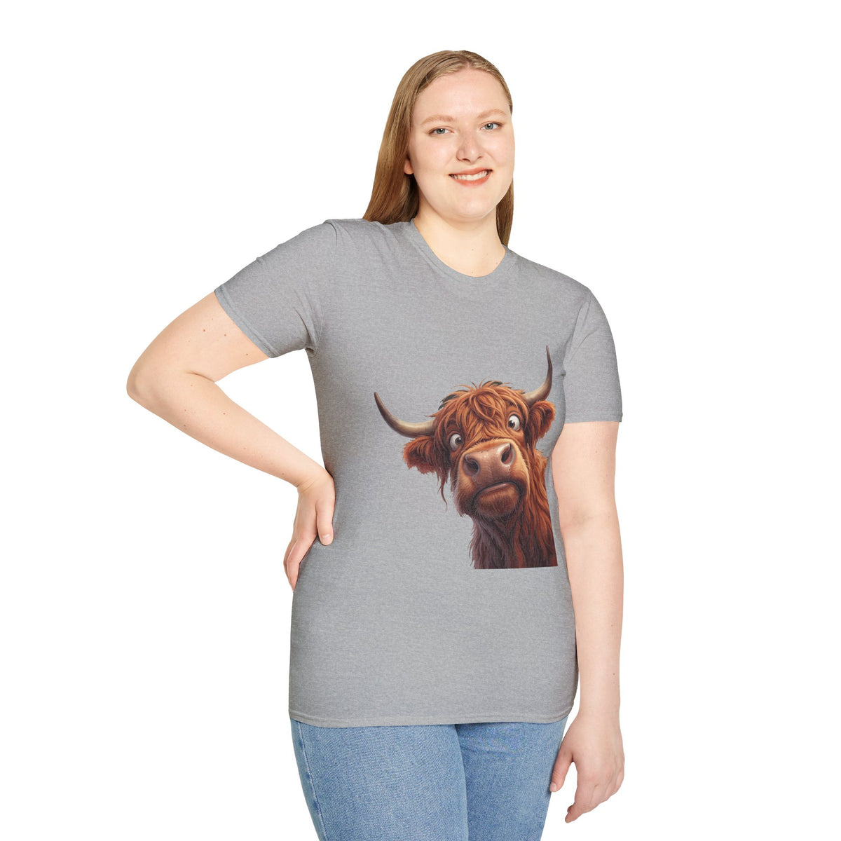 Highland Cow Lover T-Shirt — Cute Farm Animal Tee for Animal Lovers