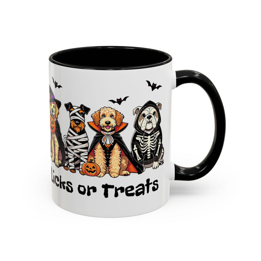 Coffee/Tea Mug - Spooky Halloween "Licks or Treat" (11, 15oz)