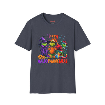 T-Shirt: "Happy Hallothanksmas"