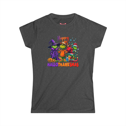 Funny "HalloThankMas" T-Shirt, Softstyle Tee