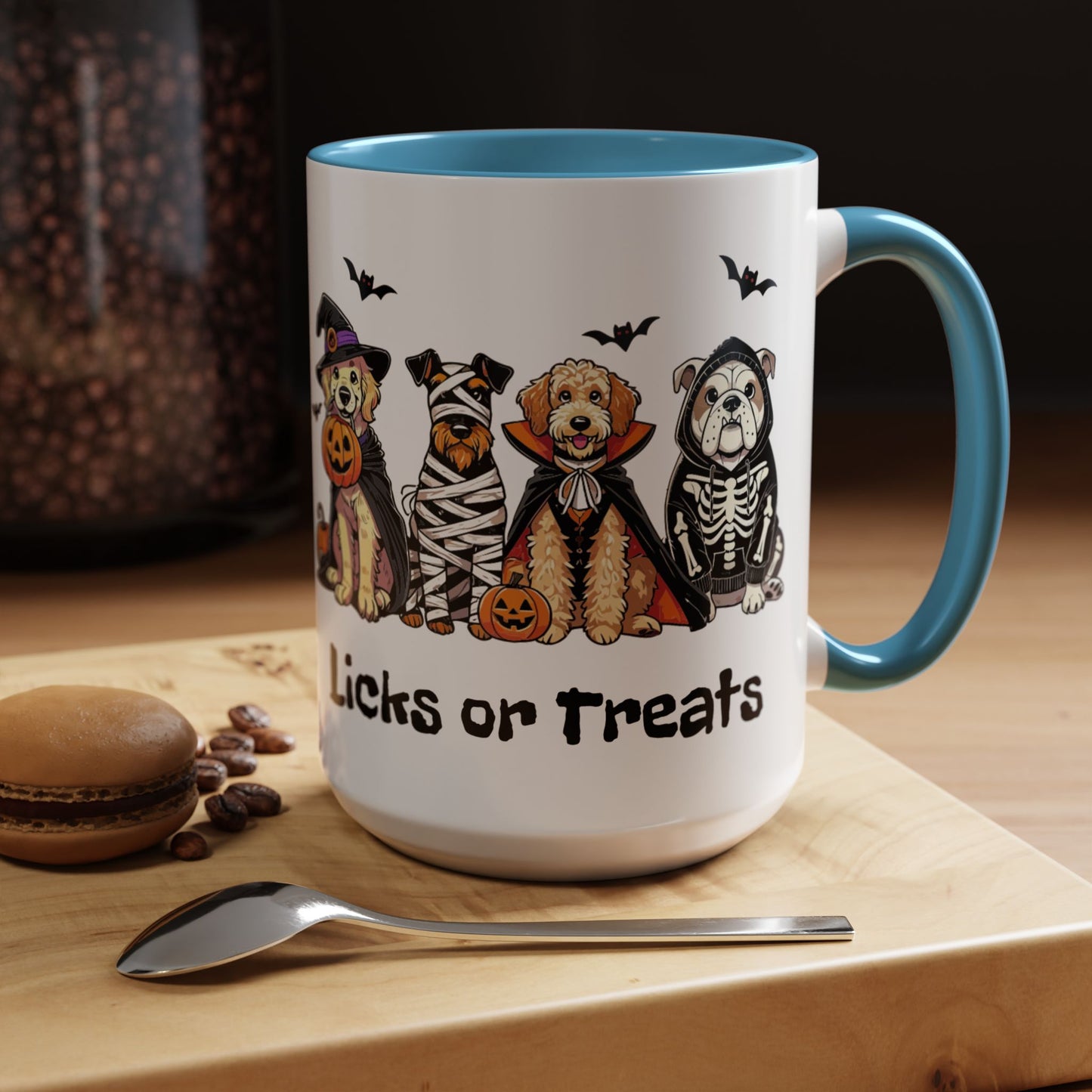 Coffee/Tea Mug - Spooky Halloween "Licks or Treat" (11, 15oz)