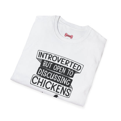 T-Shirt 'Introverted But Open to Discussing Chickens' Funny Shirt chickens Lover Tee