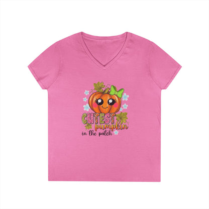 "Cutest Pumpkin in the Patch" V-Neck T-Shirt