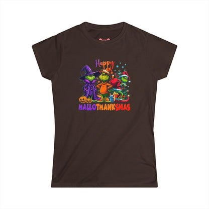 Funny "HalloThankMas" T-Shirt, Softstyle Tee