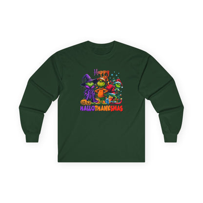 Long Sleeve: "Happy HalloThankMas'