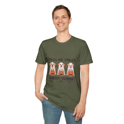 T-Shirt: Woof Wood Trick or Treat Halloween