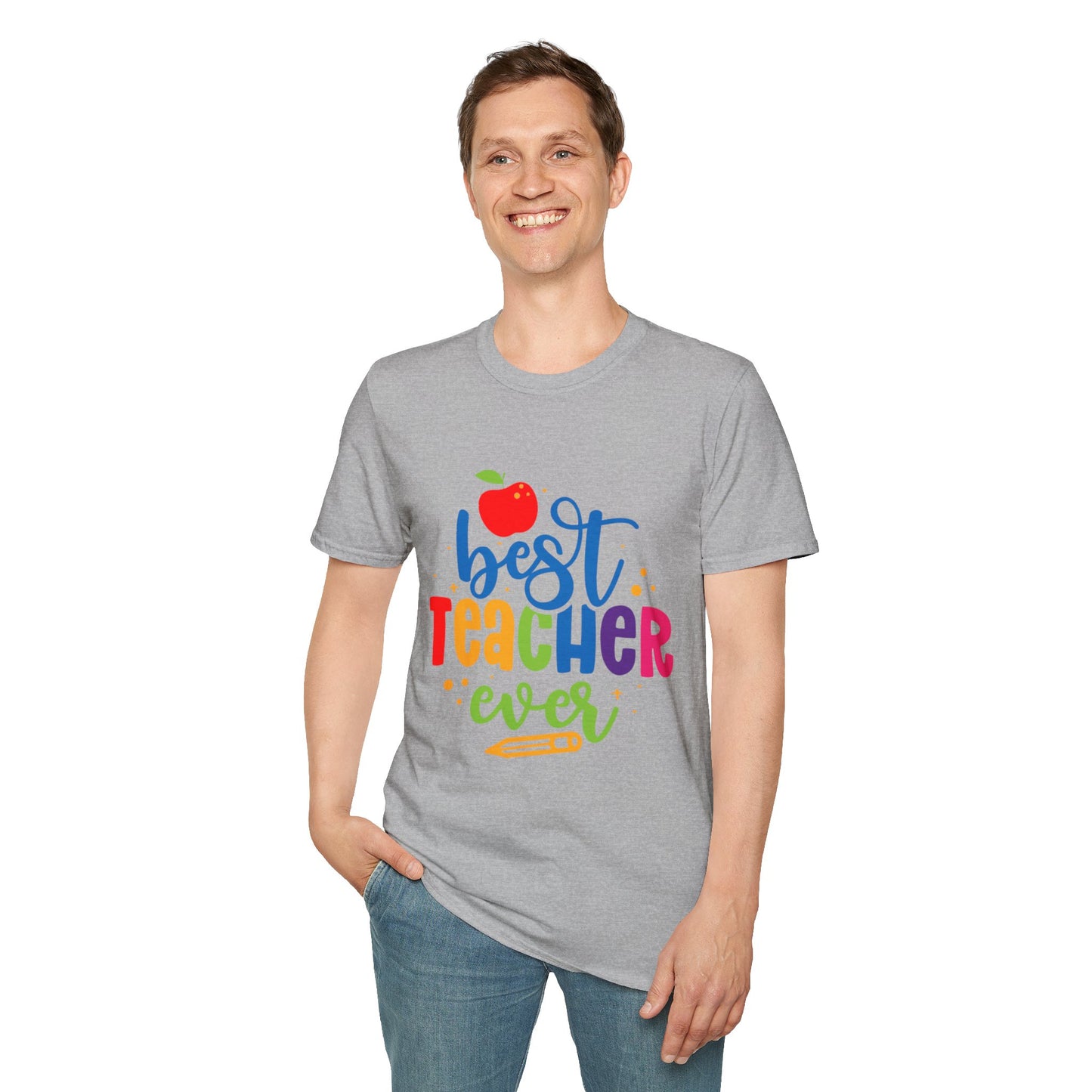 T-Shirt: "Best Teacher Ever" Teacher Appreciation Gift, Thank You Teacher Tee,