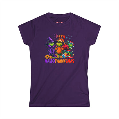 Funny "HalloThankMas" T-Shirt, Softstyle Tee