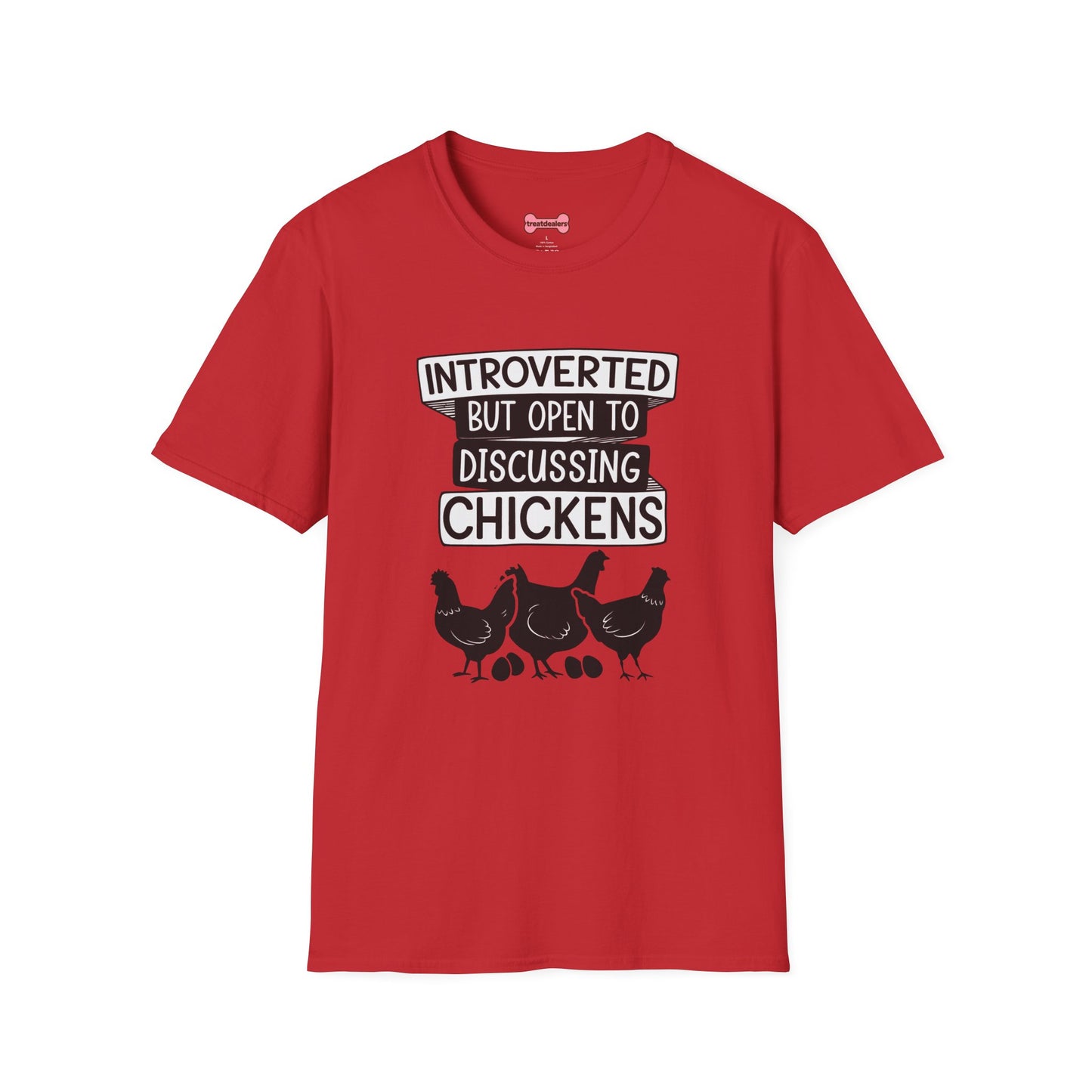 T-Shirt 'Introverted But Open to Discussing Chickens' Funny Shirt chickens Lover Tee
