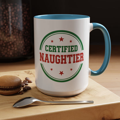 Mug 'Certified Naughtier' Christmas (11oz/15oz)