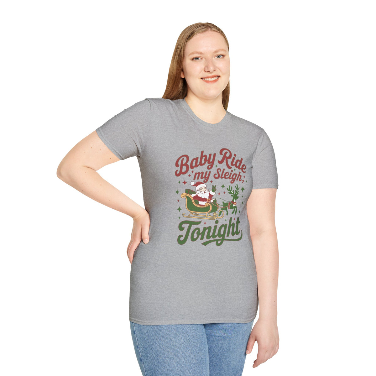 Christmas T-Shirt 'Baby ride my sleigh tonight'