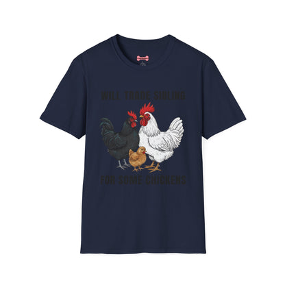 T-Shirt 'Will Trade Sibling For Some Chickens' Funny Shirt Chicken Lover Tee