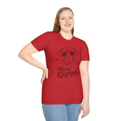 Christmas Unisex T-Shirt 'Merry KissMyAss' Funny Holiday Tee Shirt