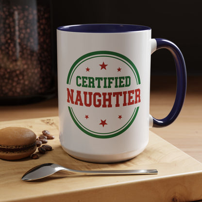 Mug 'Certified Naughtier' Christmas (11oz/15oz)