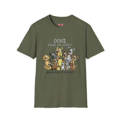 Dog Lover T-Shirt "Dogs make me happy"