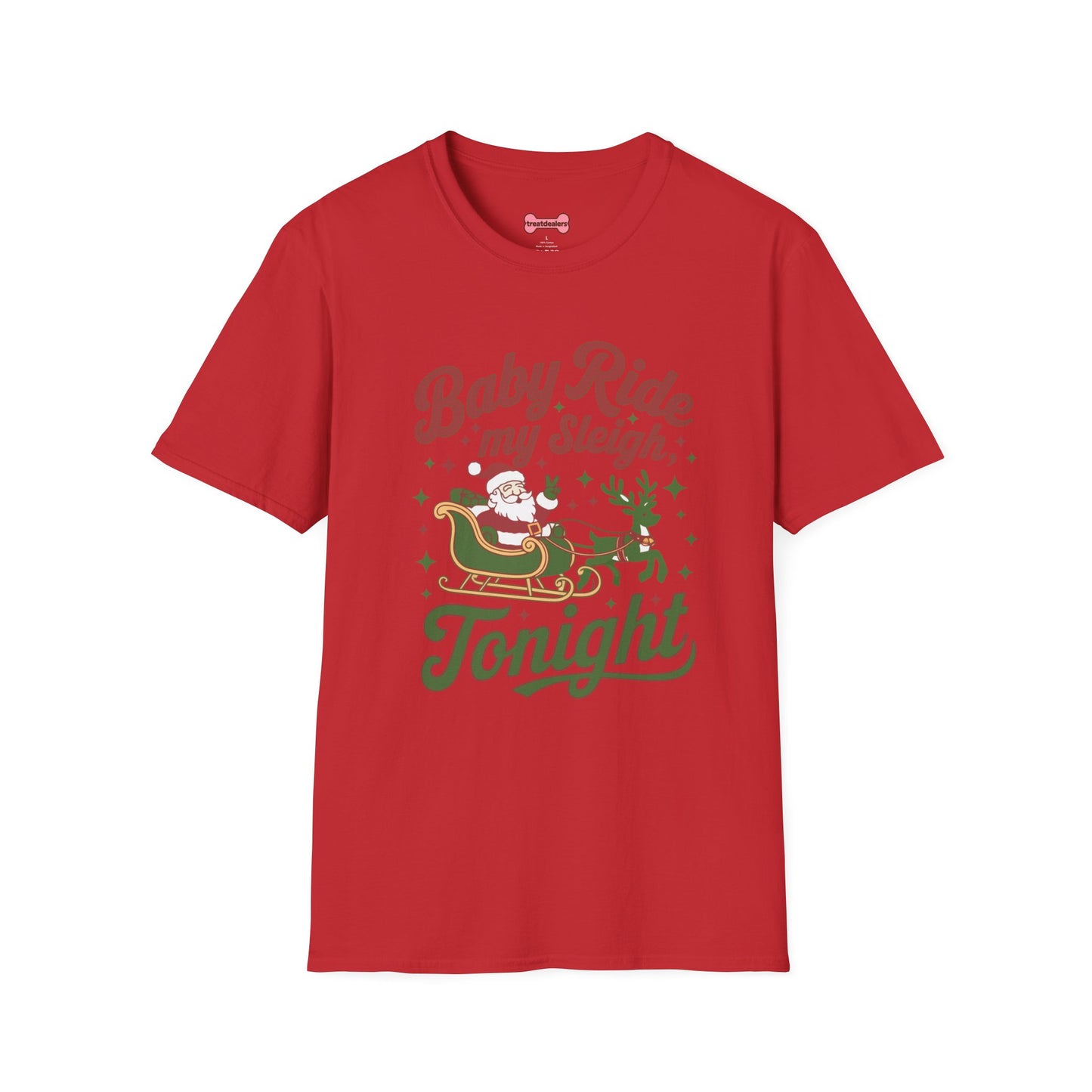 Christmas T-Shirt 'Baby ride my sleigh tonight'