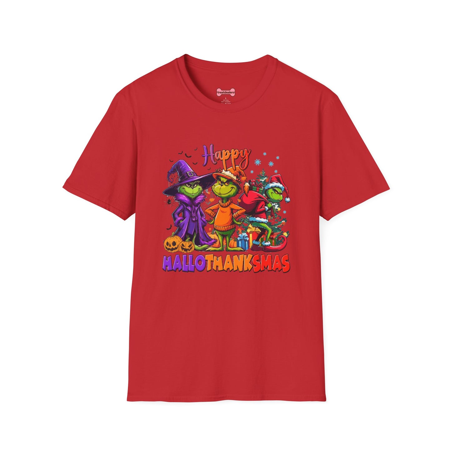 T-Shirt: "Happy Hallothanksmas"