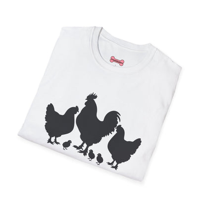 Unisex T-Shirt 'Chickens are like Potato Chips' Funny Shirt Chicken Lover Tee Black