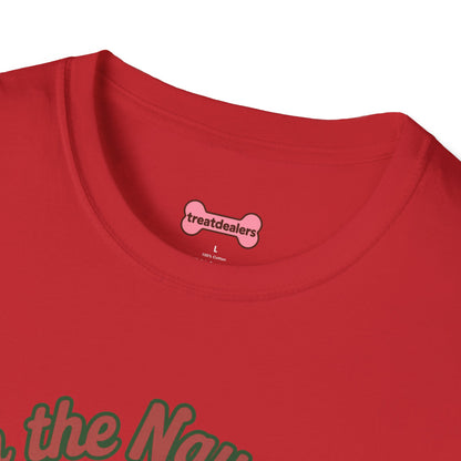 Christmas Unisex T-Shirt 'On the Naughty List and Loving It' Funny Holiday Shirt