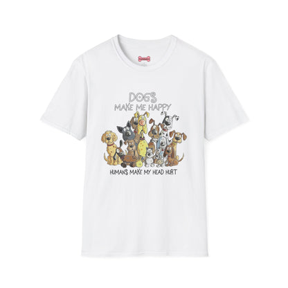 Dog Lover T-Shirt "Dogs make me happy"