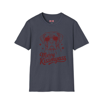 Christmas Unisex T-Shirt 'Merry KissMyAss' Funny Holiday Tee Shirt