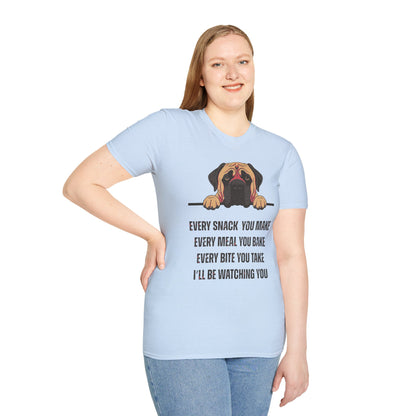 T-Shirt 'Every Snack You Make - English Mastiff ' Funny Shirt English Mastiff Dog Lover Tee