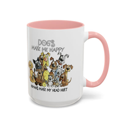 "Dogs make me happy" mug (11oz/15oz)