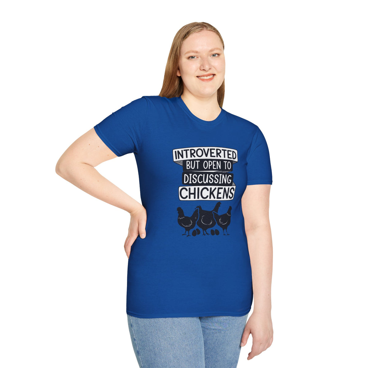 T-Shirt 'Introverted But Open to Discussing Chickens' Funny Shirt chickens Lover Tee