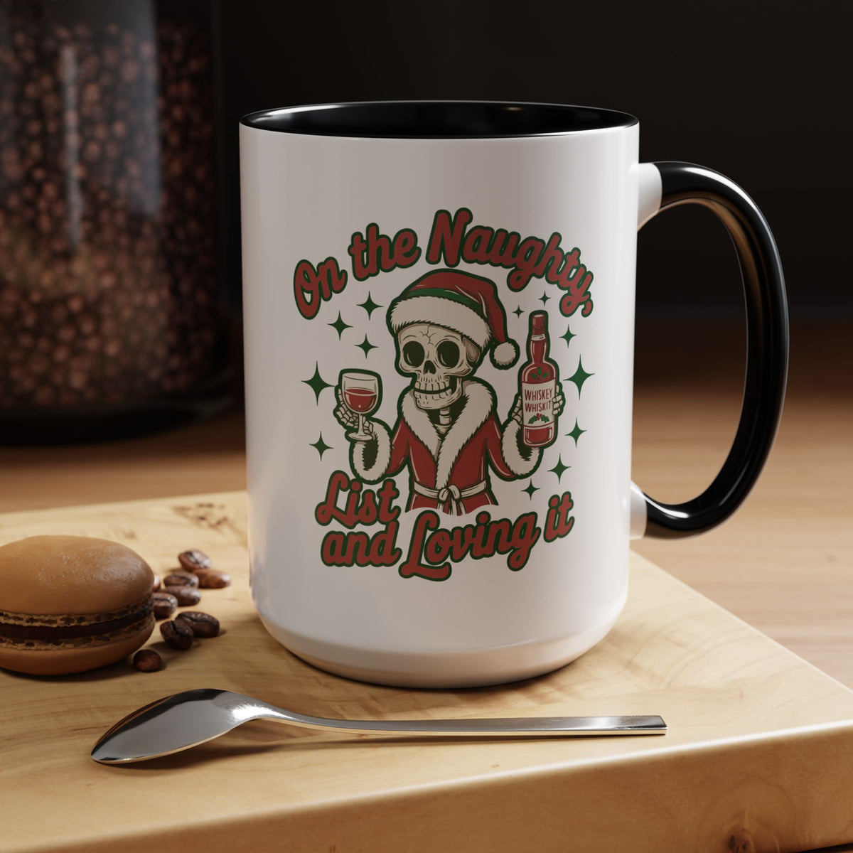 Coffee Mug 'On The Naughty List and Loving It' Christmas