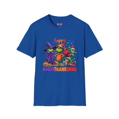 T-Shirt: "Happy Hallothanksmas"