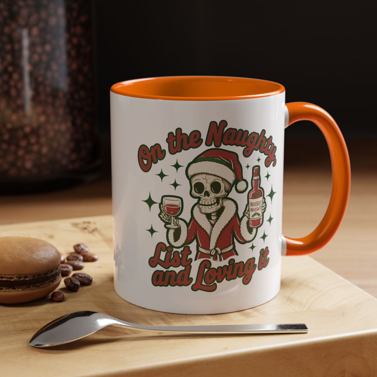 Coffee Mug 'On The Naughty List and Loving It' Christmas