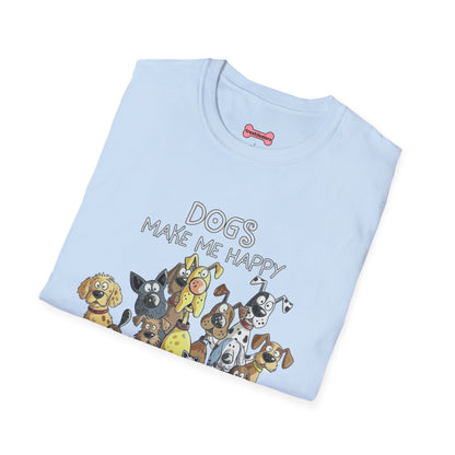 Dog Lover T-Shirt "Dogs make me happy"