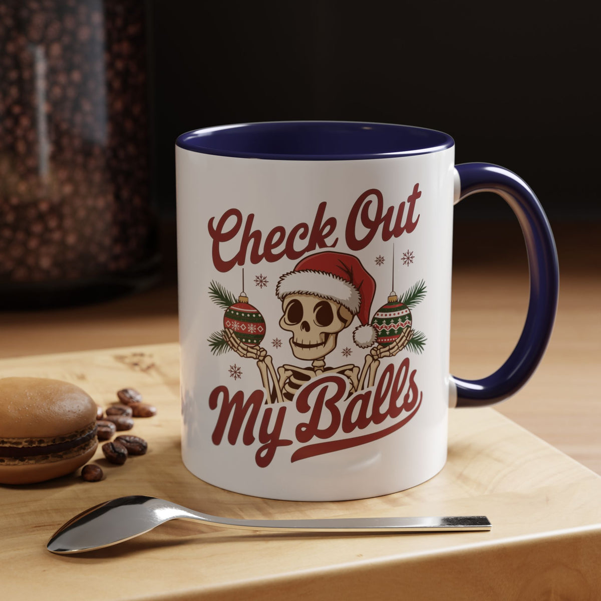 Mug  'Check out my balls' Christmas (11oz/15oz)