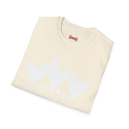Unisex T-Shirt 'Chickens are like Potato Chips' Funny Shirt Chicken Lover Tee White