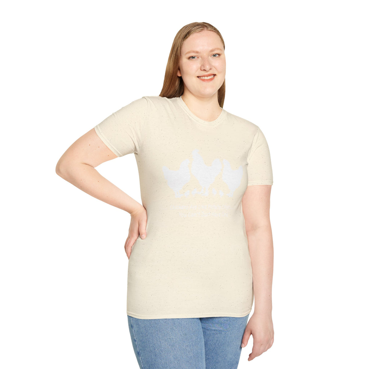 Unisex T-Shirt 'Chickens are like Potato Chips' Funny Shirt Chicken Lover Tee White