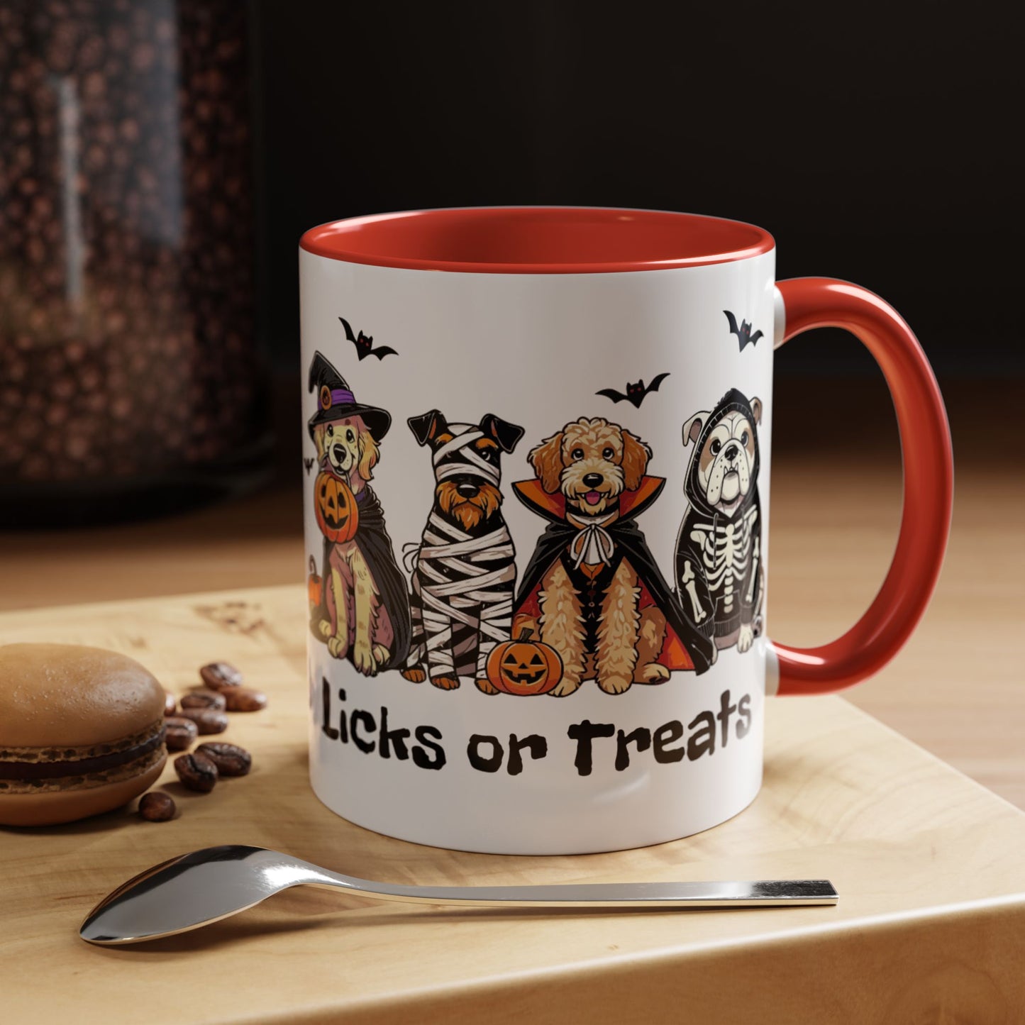 Coffee/Tea Mug - Spooky Halloween "Licks or Treat" (11, 15oz)