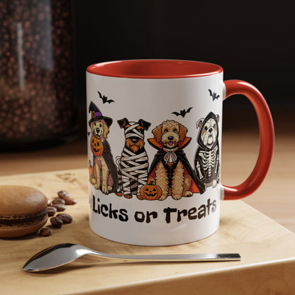 Coffee/Tea Mug - Spooky Halloween "Licks or Treat" (11, 15oz)
