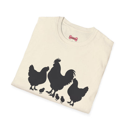 Unisex T-Shirt 'Chickens are like Potato Chips' Funny Shirt Chicken Lover Tee Black