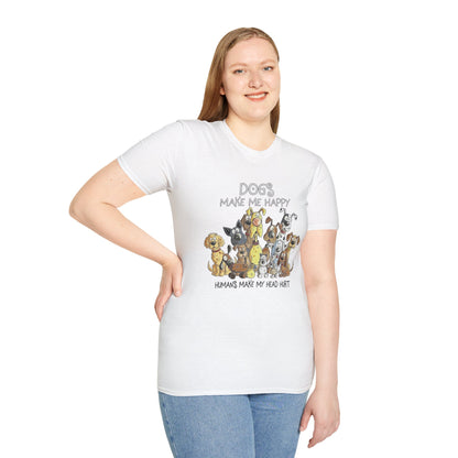 Dog Lover T-Shirt "Dogs make me happy"