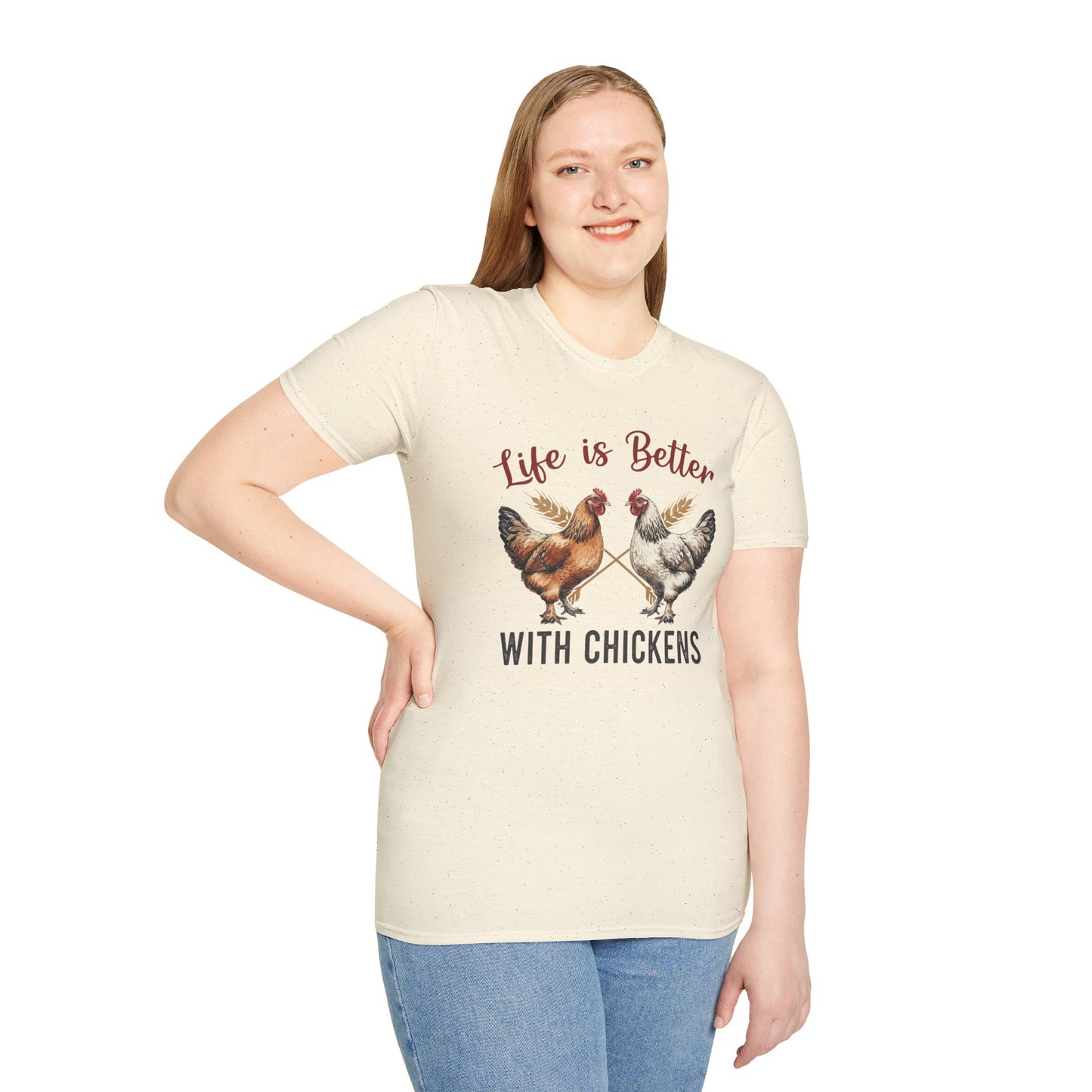 T-Shirt 'Life is better with Chickens' Funny Shirt chickens Lover Tee
